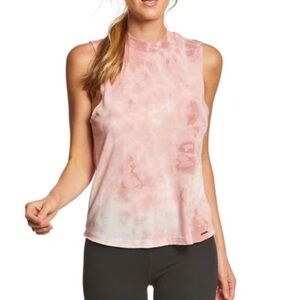 Spiritual Gangster Blush Tie-Dye Muscle Tee | M